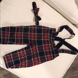 Jamie & Jack navy/red plaid matching set pant